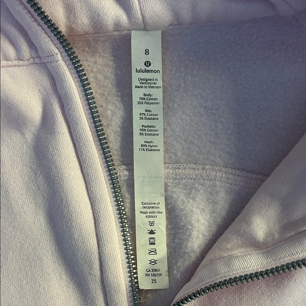 Lululemon Scuba Hoodie, Pink Glow, Size 8, EUC - Picture 4 of 10